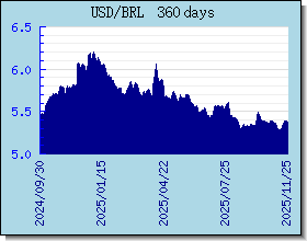 BRL Wechselkurse Tabelle und Grafik